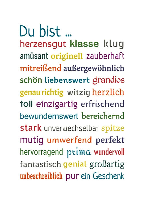 Künstlerkarte "Du bist..."