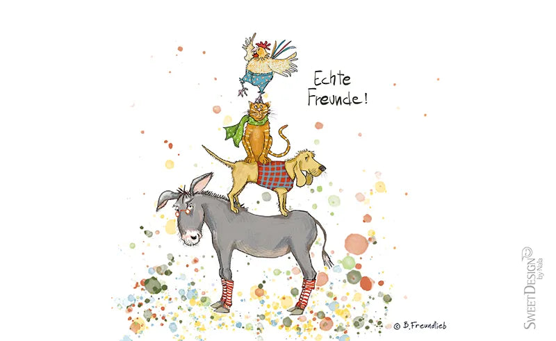 Frühstücksbrettchen "Echte Freunde!"