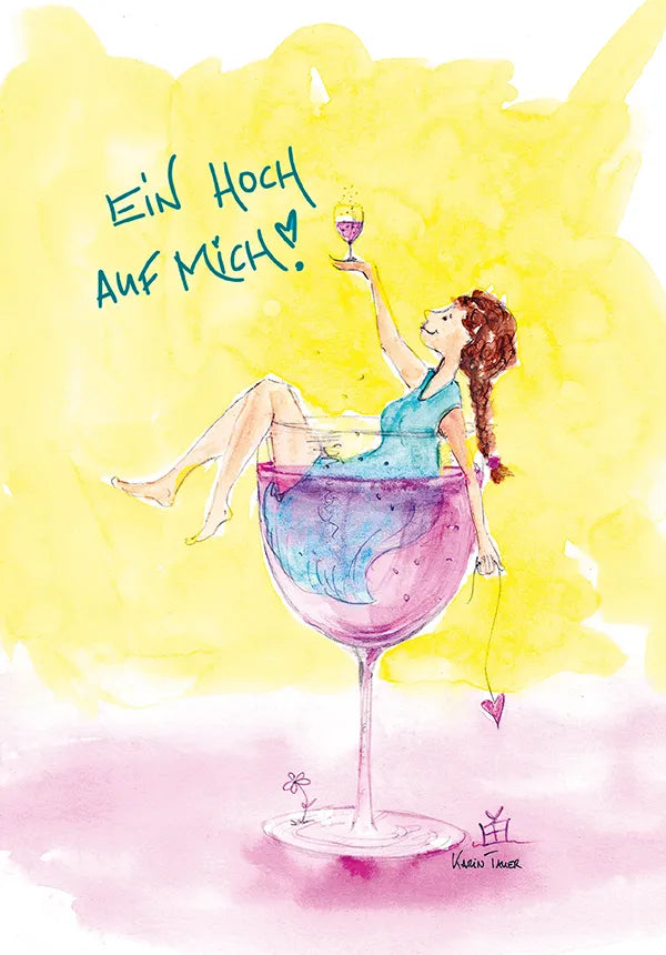 Künstlerkarte "Ein Hoch auf mich!"