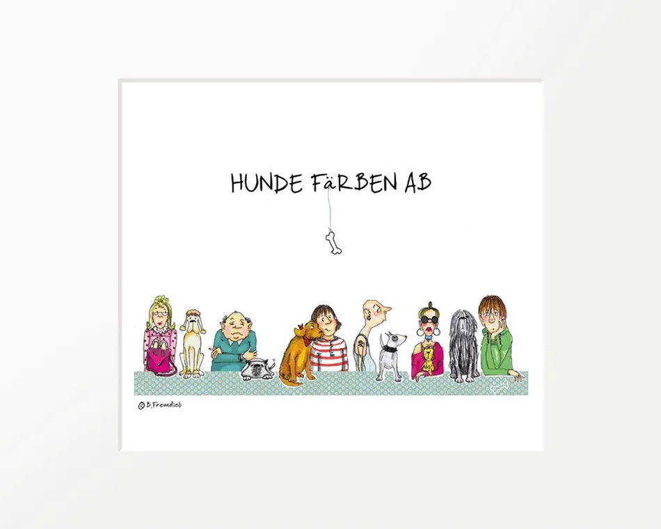 Passepartout-Bild "Hunde färben ab"