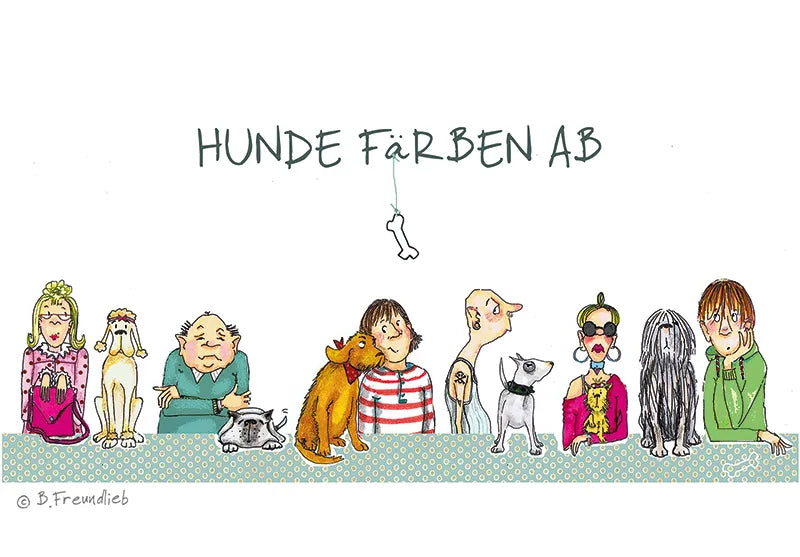 Künstlerkarte "Hunde färben ab"