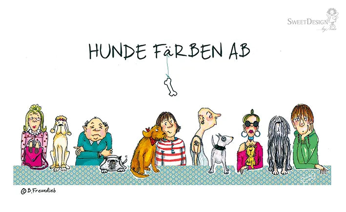 Frühstücksbrettchen "Hunde färben ab"