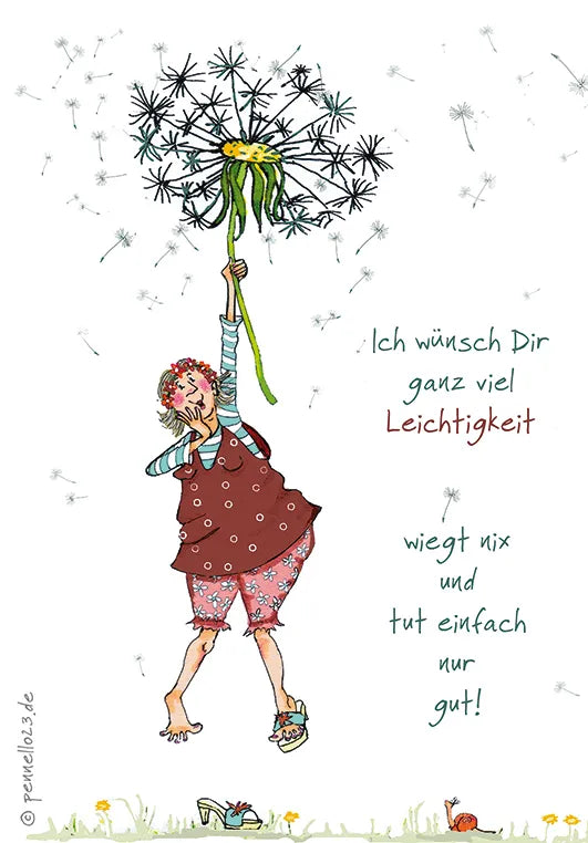 Künstlerkarte "Ich wünsch Dir ganz viel Leichtigkeit..."