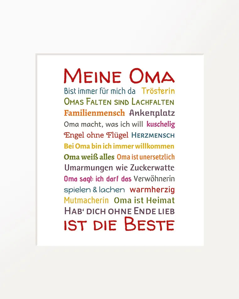 Passepartout-Bild "Meine Oma"