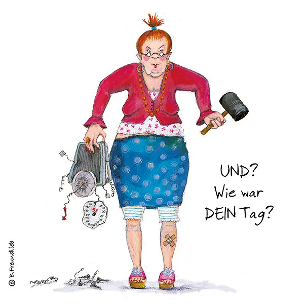 Holzbild "Und? Wie war dein Tag?"