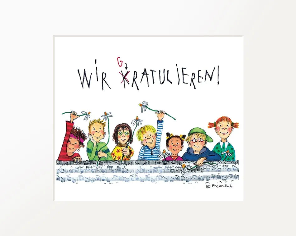 Passepartout-Bild "Wir gratulieren!"