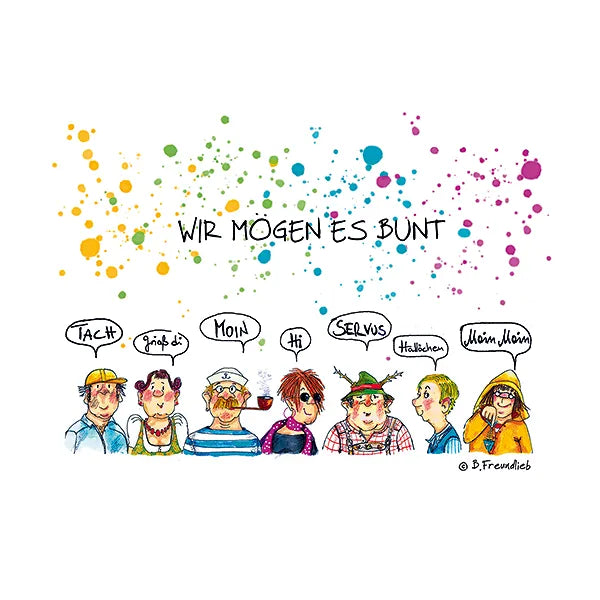 Holzbild "Wir mögen es bunt"