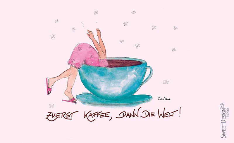 Frühstücksbrettchen "Zuerst Kaffee, dann die Welt!"