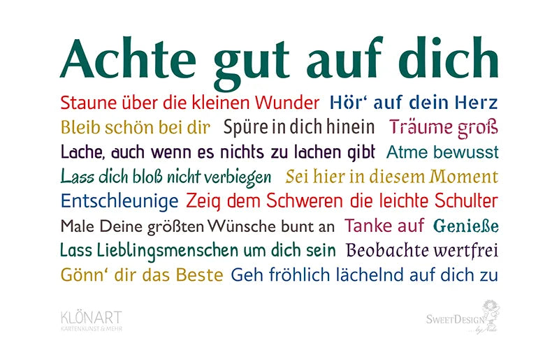 Frühstücksbrettchen "Achte gut auf dich"