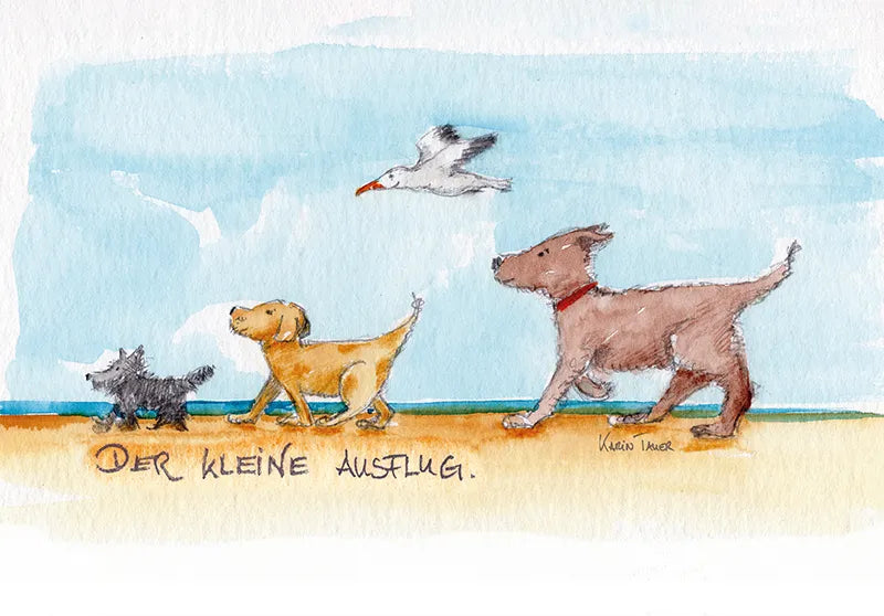Künstlerkarte "Der kleine Ausflug"
