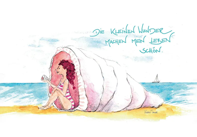 Künstlerkarte "Die kleinen Wunder machen mein Leben schön"