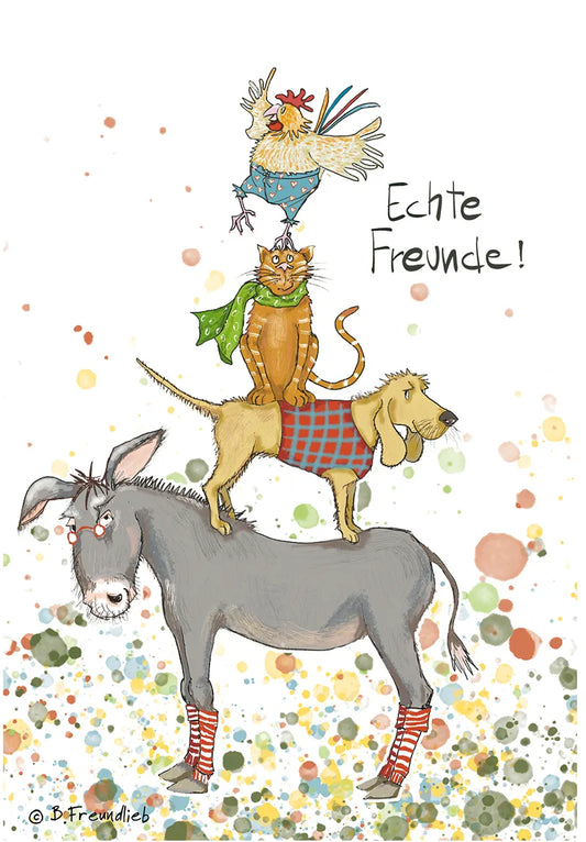 Künstlerkarte "Echte Freunde!"