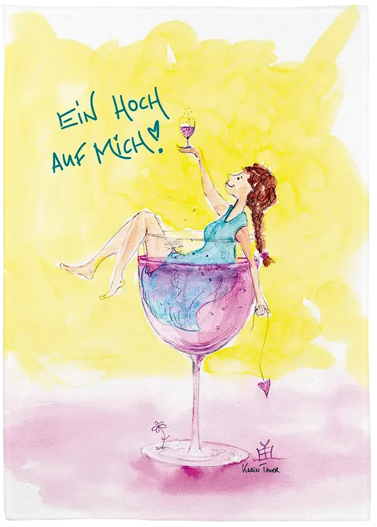 Geschirrtuch "Ein Hoch auf mich!"