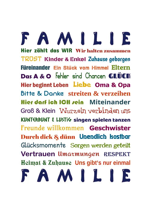 Künstlerkarte "Familie"