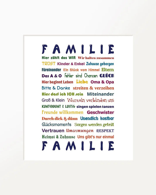 Passepartout-Bild "Familie"
