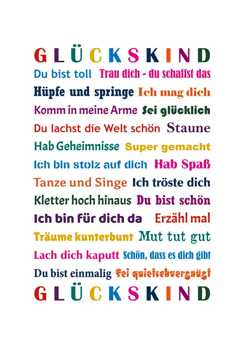 Künstlerkarte "Glückskind"