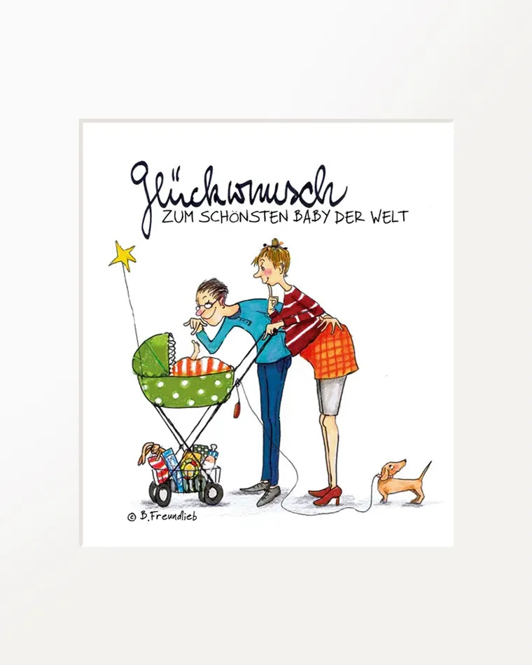 Passepartout-Bild "Glückwunsch zum schönsten Baby der Welt"