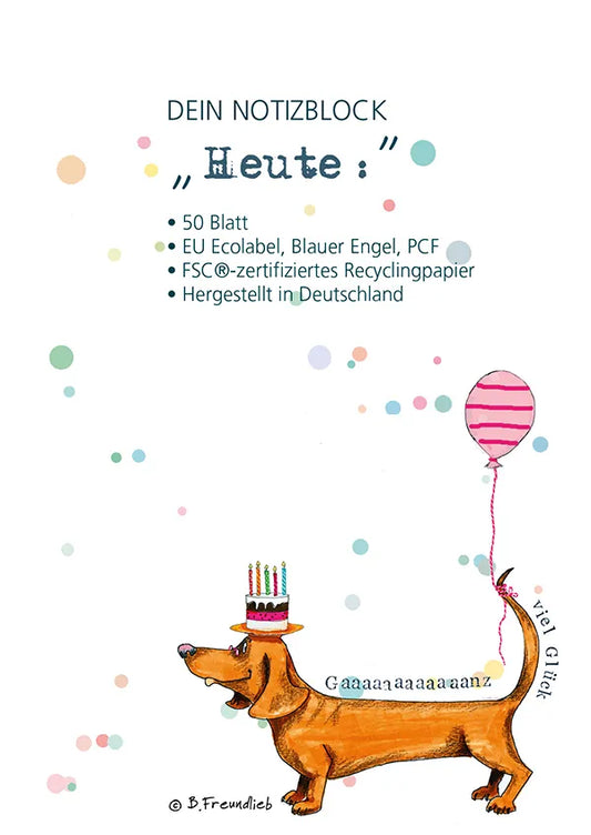 Notizblock "Gaaaanz viel Glück"