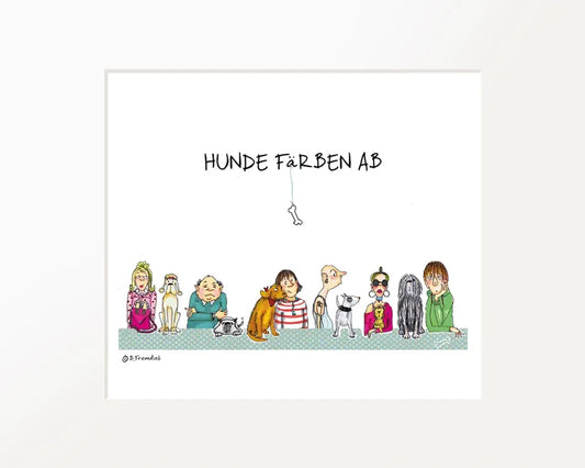 Passepartout-Bild "Hunde färben ab"