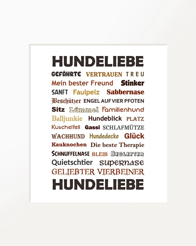 Passepartout-Bild "Hundeliebe"