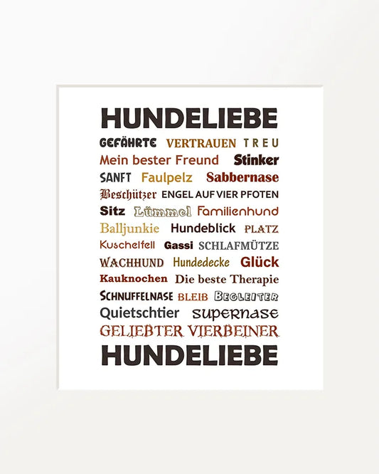 Passepartout-Bild "Hundeliebe"