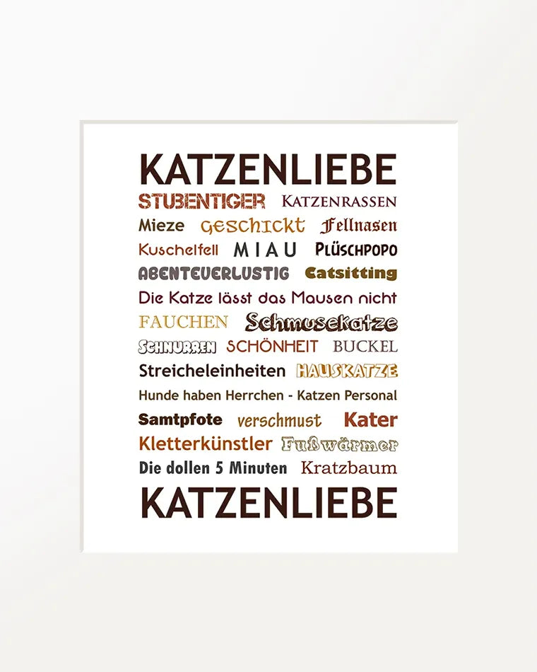 Passepartout-Bild "Katzenliebe"