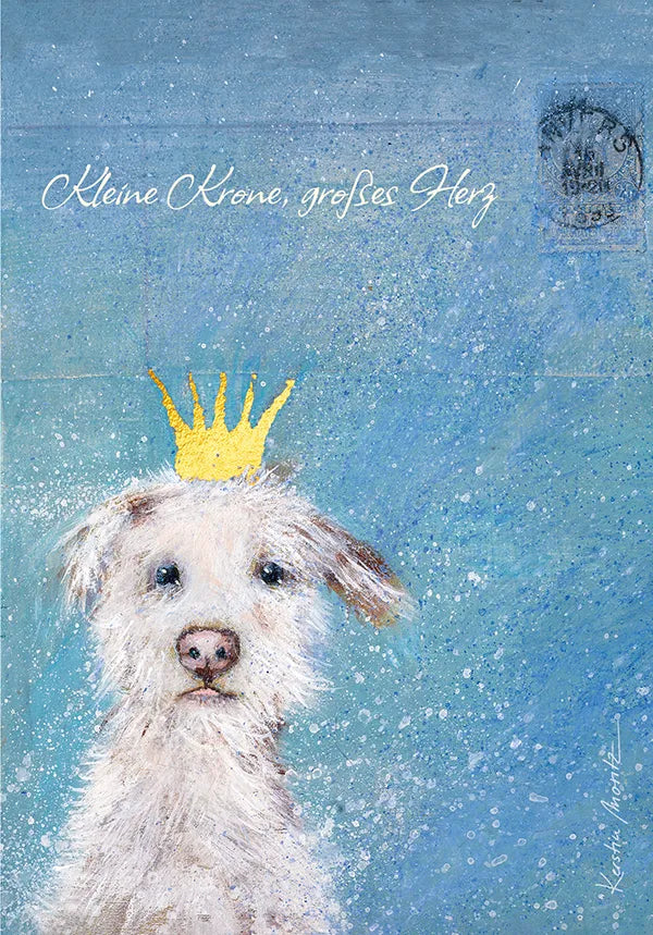 Künstlerkarte "Kleine Krone, großes Herz"