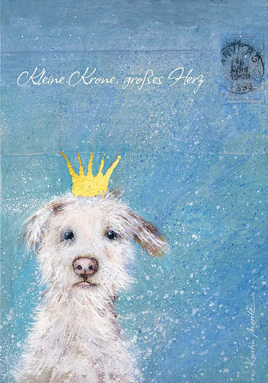 Künstlerkarte "Kleine Krone, großes Herz"