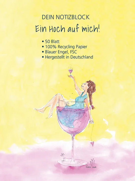 Notizblock "Ein Hoch auf mich!"