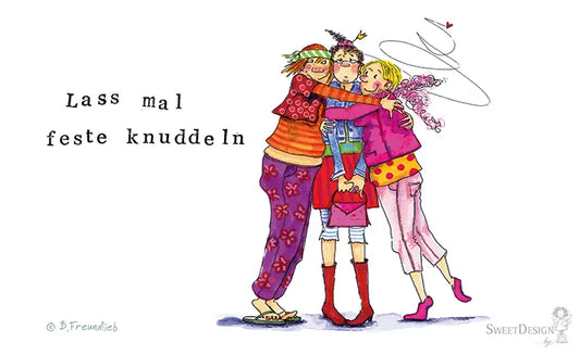 Frühstücksbrettchen "Lass mal feste knuddeln"