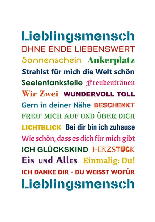 Künstlerkarte "Lieblingsmensch"