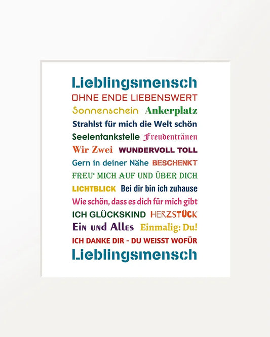Passepartout-Bild "Lieblingsmensch"