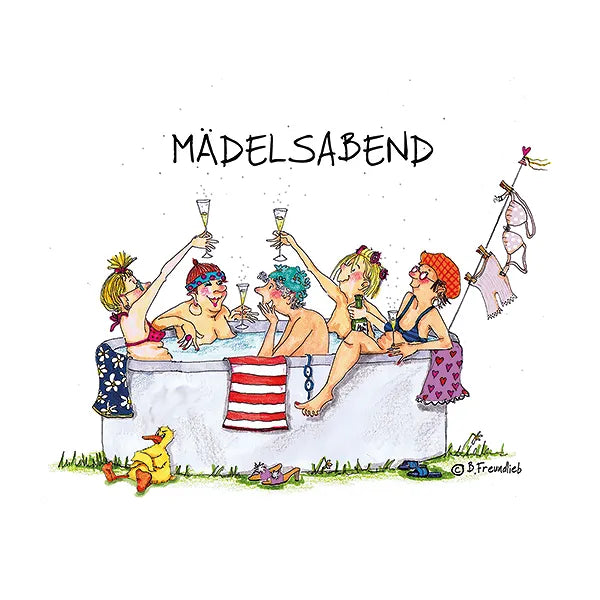 Holzbild "Mädelsabend"