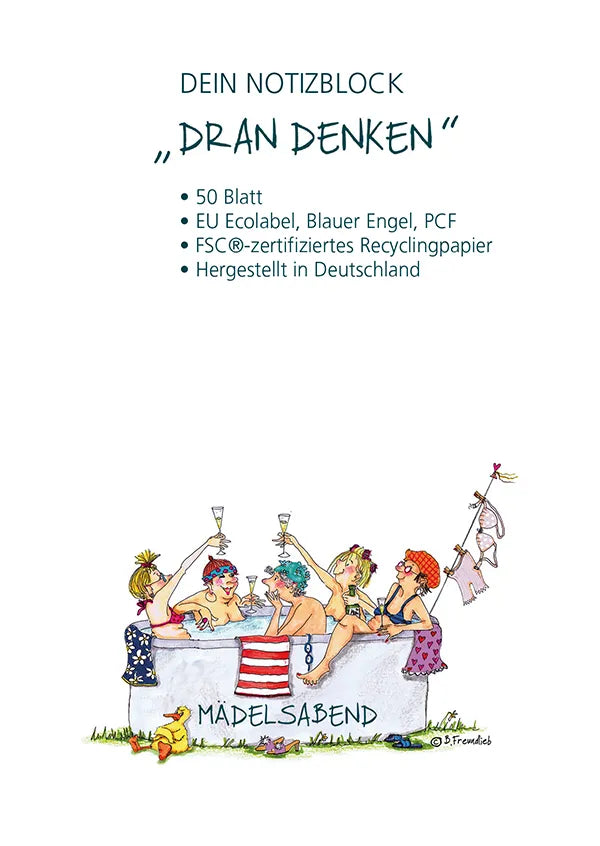 Notizblock "Dran denken"