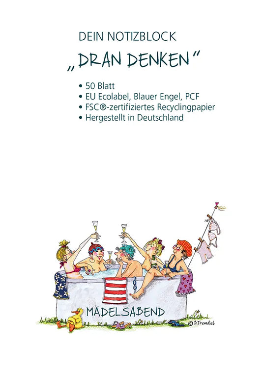 Notizblock "Dran denken"