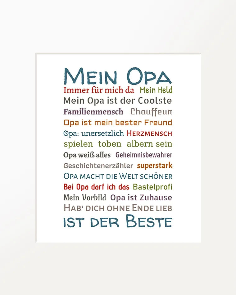 Passepartout-Bild "Mein Opa"