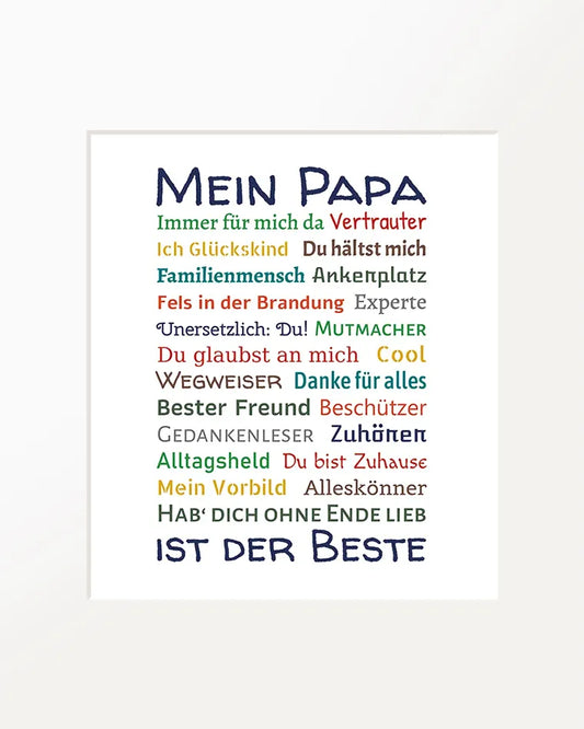 Passepartout-Bild "Mein Papa"