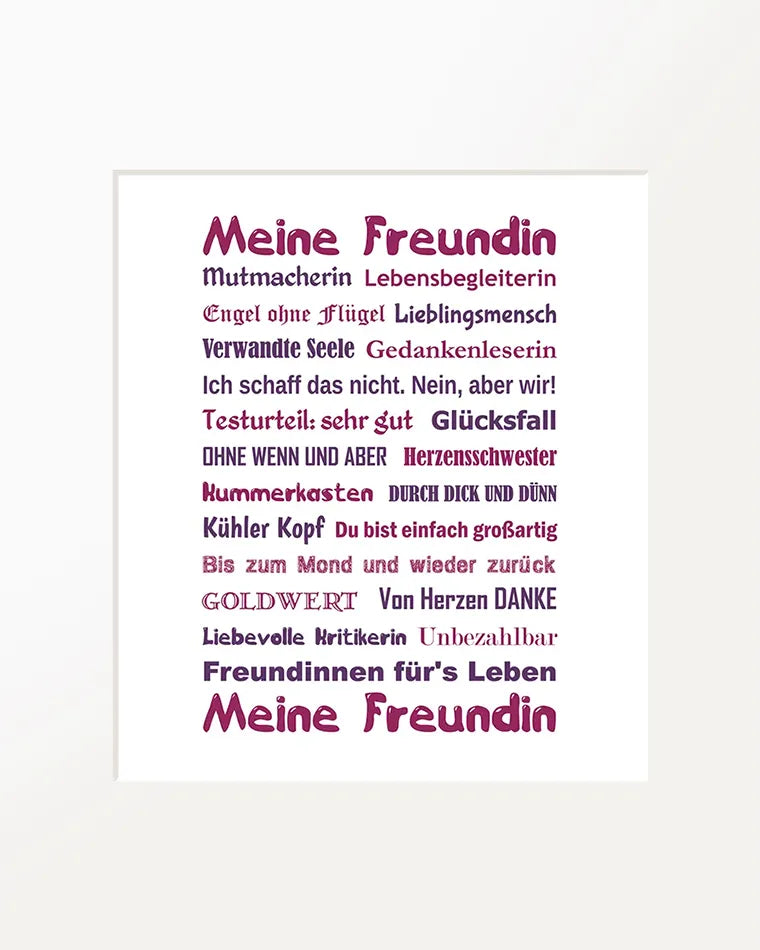 Passepartout-Bild "Meine Freundin"