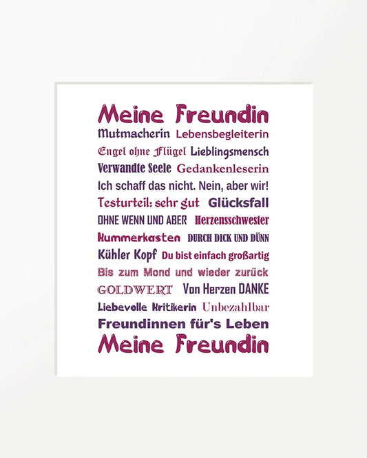 Passepartout-Bild "Meine Freundin"