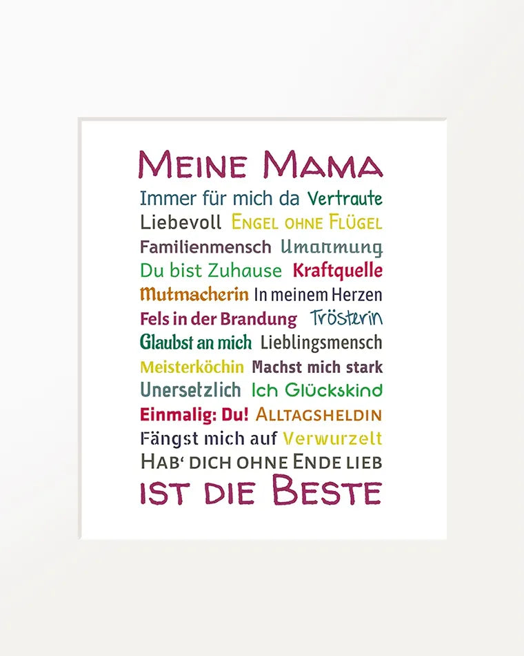 Passepartout-Bild "Meine Mama"