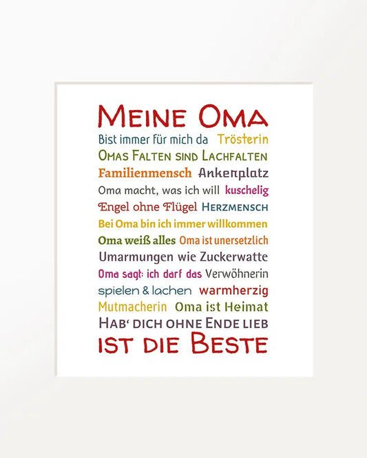 Passepartout-Bild "Meine Oma"