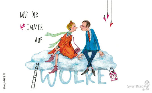 Frühstücksbrettchen "Mit Dir immer auf Wolke 7"