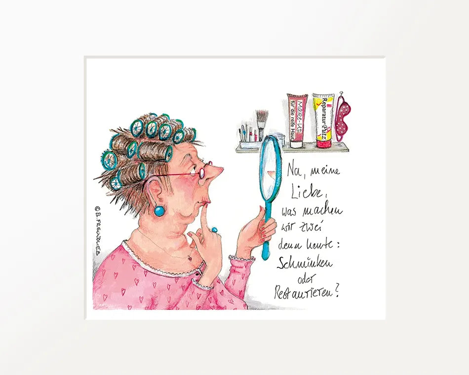 Passepartout-Bild "Na, meine Liebe, was machen wir..."