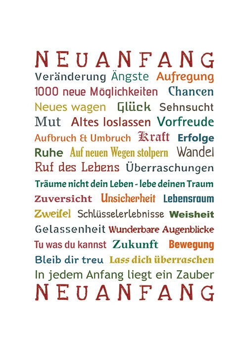 Künstlerkarte "Neuanfang"