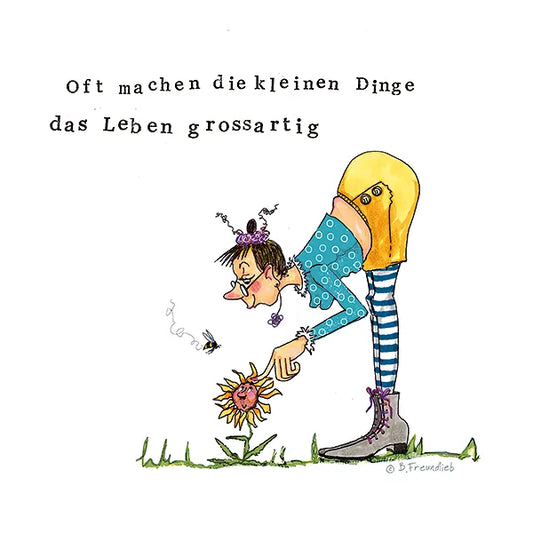 Holzbild "Oft machen die kleinen Dinge das Leben grossartig"