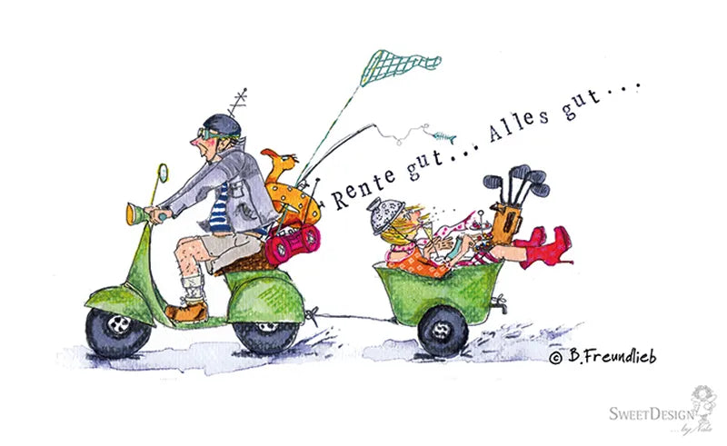 Frühstücksbrettchen "Rente gut... Alles gut..."