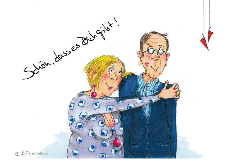 Künstlerkarte "Schön, dass es Dich gibt!"