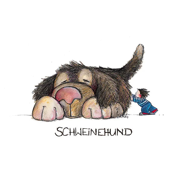 Holzbild "Schweinehund"