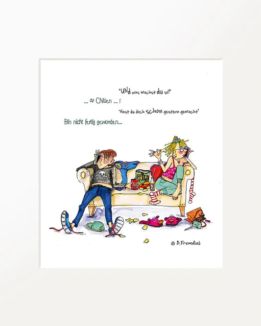 Passepartout-Bild "Und was machst du so?"