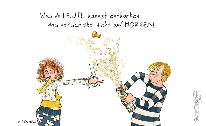 Frühstücksbrettchen "Was du heute kannst entkorken..."